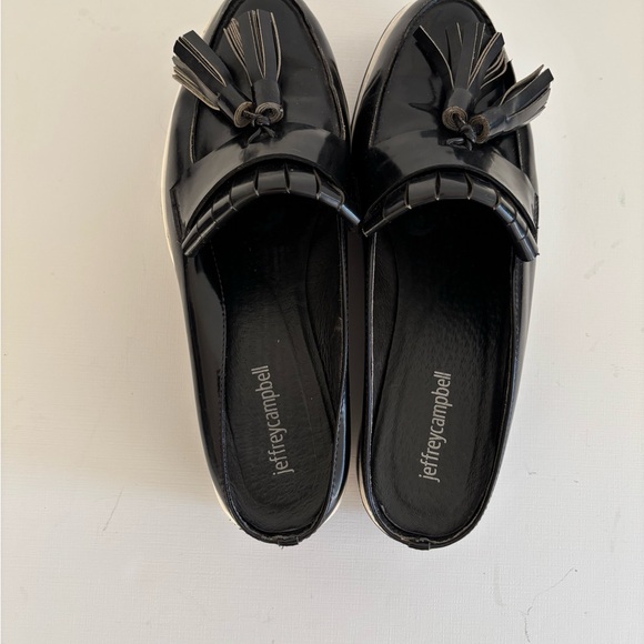 Jeffrey Campbell Belamy platform slip on tassel loafer mules women size 9 - Picture 8 of 12